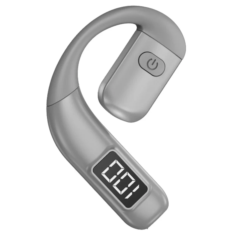 V700 Wireless Earbuds Bluetooth-compatible 5.5 Sports Earphones with Earhooks LED Power Display - Grey