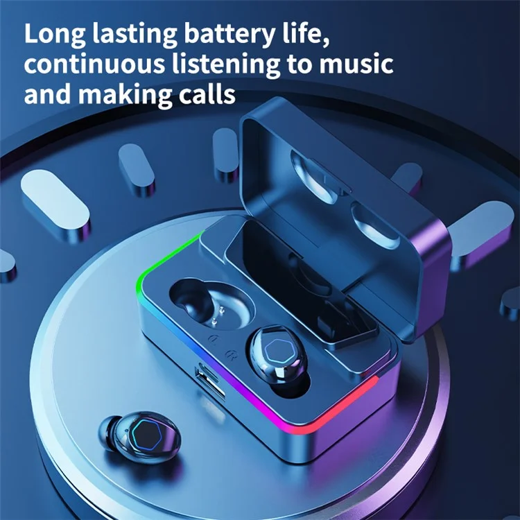 M49pro Surround Sound Bluetooth-compatible 5.4 In-Ear Earphones Audio Sync Gaming Headphones - Black