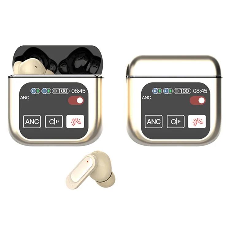 SE-60 Bluetooth 5.4 Kopfhörer Mit Intelligentem Touchscreen-gehäusegeräusch-lärm Für Drahtlose Ohrhörer - Gold