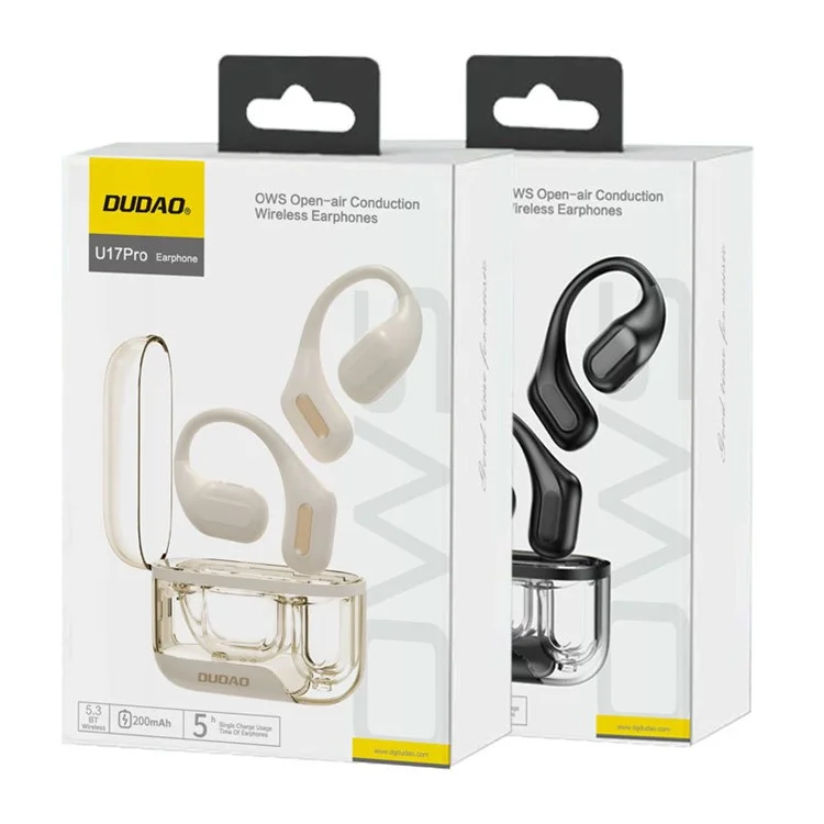 DUDAO U17pro Air Condução Bluetooth Ear Fone de Ouvido Pendurado Sports Sports Music Headset - Preto