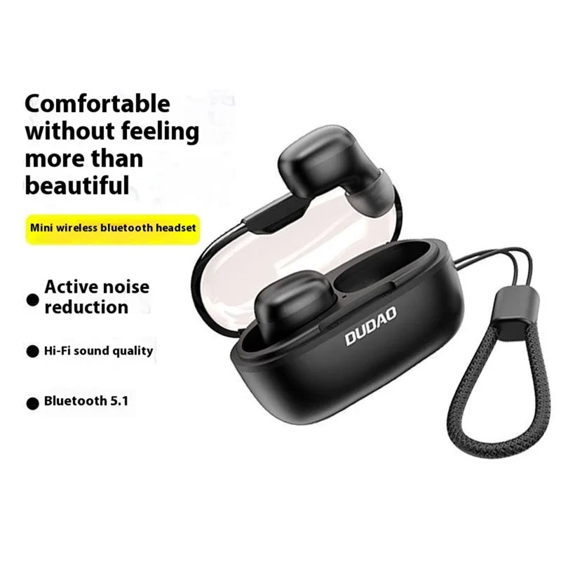 DUDAO U17s TWS Bluetooth-compatible Earphones Mini In-Ear Noise Reduction Wireless Music Headset - Black