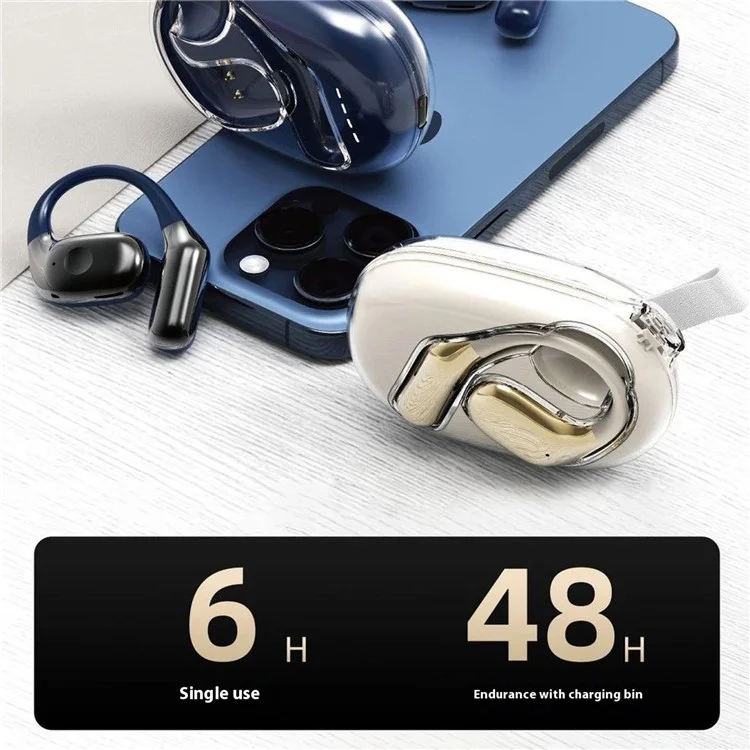 DUDAO U17Max OWS Auricolare Bluetooth Auricolare Ear Hanging Touch Sports Music Calls - Albicocca