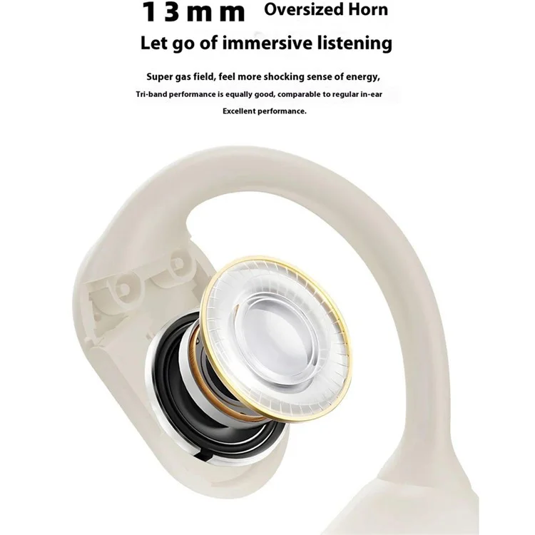 Dudao U4A Single Ear Ows Bluetooth Auriculares Para el Oído Colgante de la Música de Negocios Auriculares - Negro