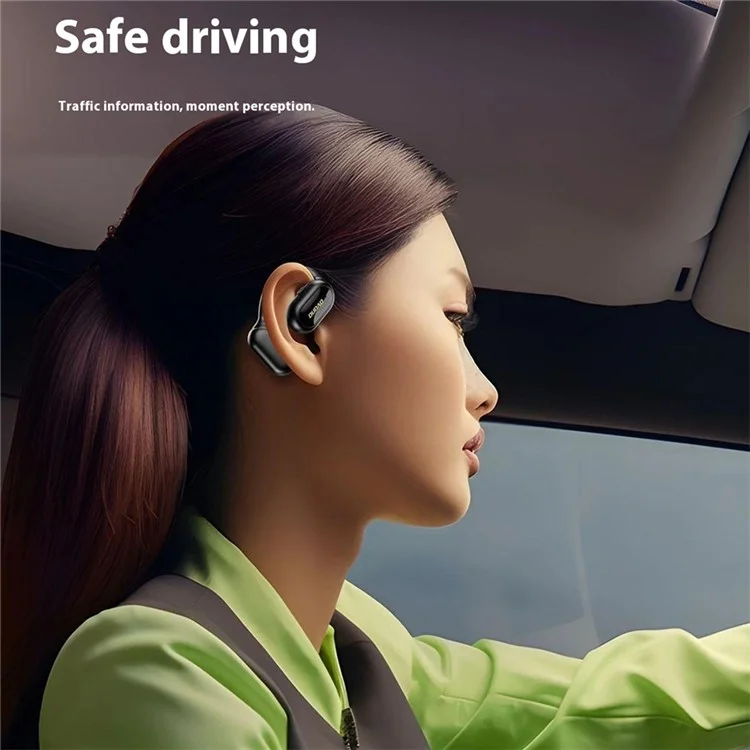 Dudao U4A Single Ear Ows Bluetooth Auriculares Para el Oído Colgante de la Música de Negocios Auriculares - Negro
