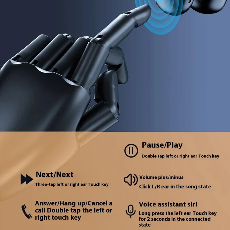 DUDAO U17 Ear Clip Bluetooth-compatible Earphone Bone Conduction Wireless Stereo Music Headset - Black