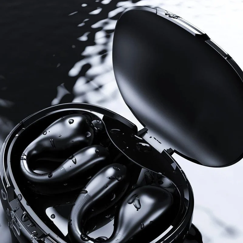 DUDAO U17 Ear Clip Bluetooth-compatible Earphone Bone Conduction Wireless Stereo Music Headset - Black