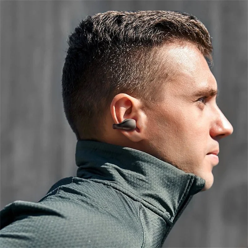 DUDAO U17 Ear Clip Bluetooth-compatible Earphone Bone Conduction Wireless Stereo Music Headset - Black