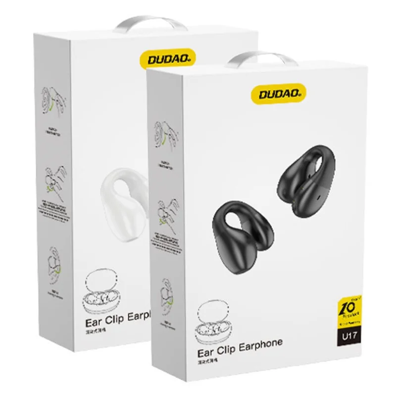 DUDAO U17 Ear Clip Bluetooth-compatible Earphone Bone Conduction Wireless Stereo Music Headset - Black