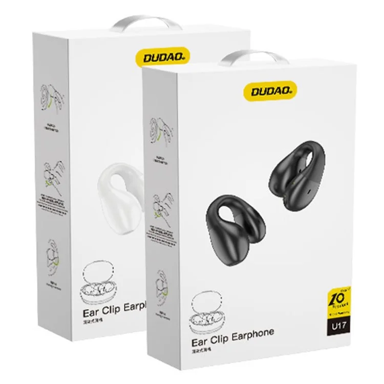 DUDAO U17 Ear Clip Bluetooth-compatible Earphone Bone Conduction Wireless Stereo Music Headset - White