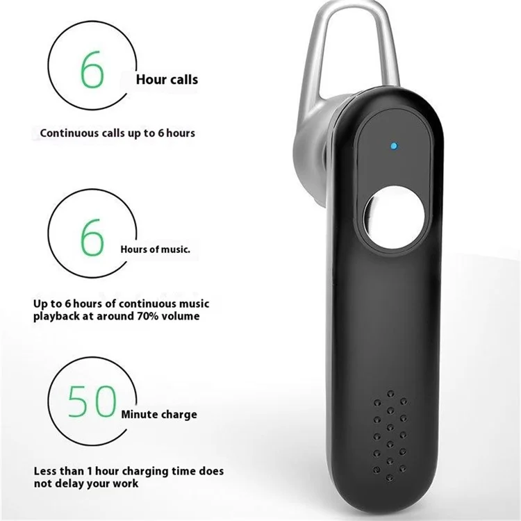 DUDAO U7S Single Ear Wireless Bluetooth-compatible Headset Business Sports Music Call In-Ear Earphone