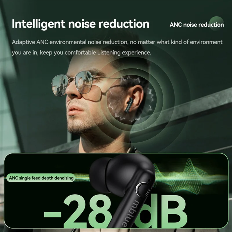 Écouteurs Bluetooth 5.4 Intra-auriculaires - Son HD, Réduction De Bruit ENC, Autonomie 50h, étanches IP7, Contrôle Tactile, Pour IOS/Android