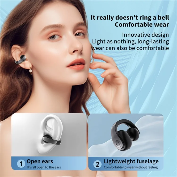 GD11 Bluetooth-compatible 5.4 Headset Clip Design Wireless Sport Music Earphone (CE Certified) - White