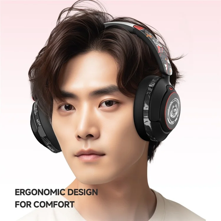 EL-GT1 Wireless Stereo Bluetooth-compatible Headphone Over-Ear ANC Gaming Music Headset - Black