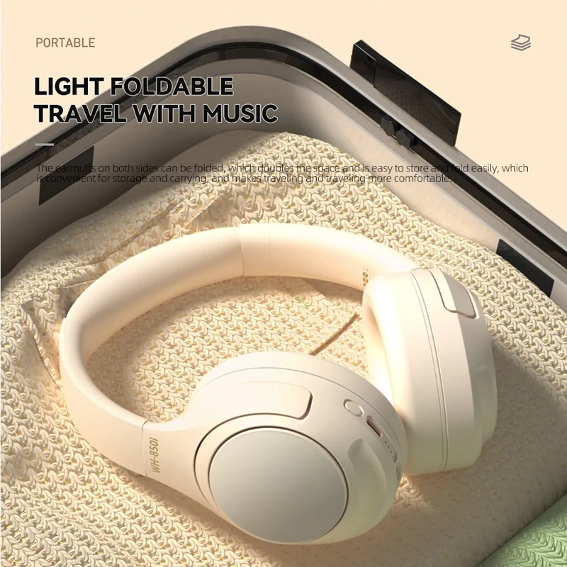 WH-850i Wireless ANC Heavy Bass Headphone Over-Ear Bluetooth-compatible Gaming Music Headset - White
