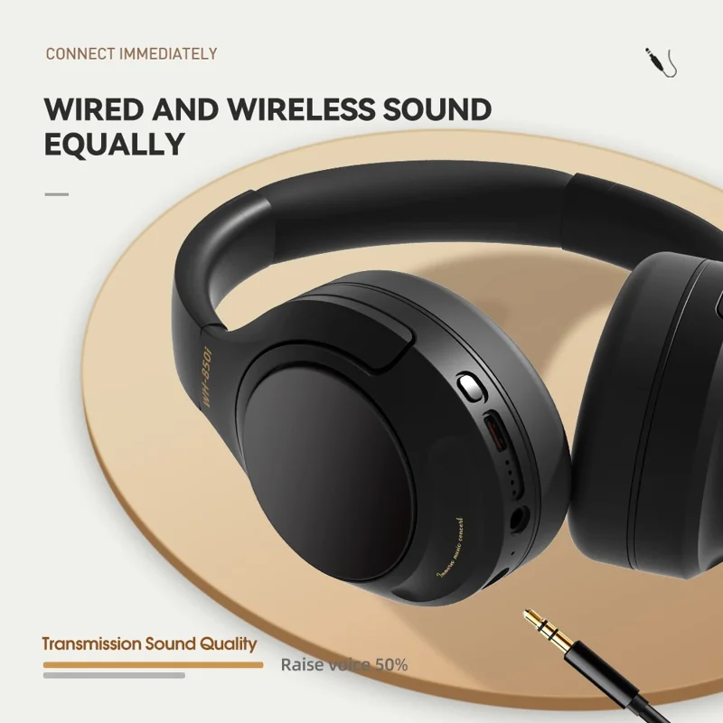 WH-850i Wireless ANC Heavy Bass Headphone Over-Ear Bluetooth-compatible Gaming Music Headset - White