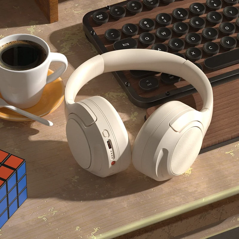 WH-850i Wireless ANC Heavy Bass Headphone Over-Ear Bluetooth-compatible Gaming Music Headset - White