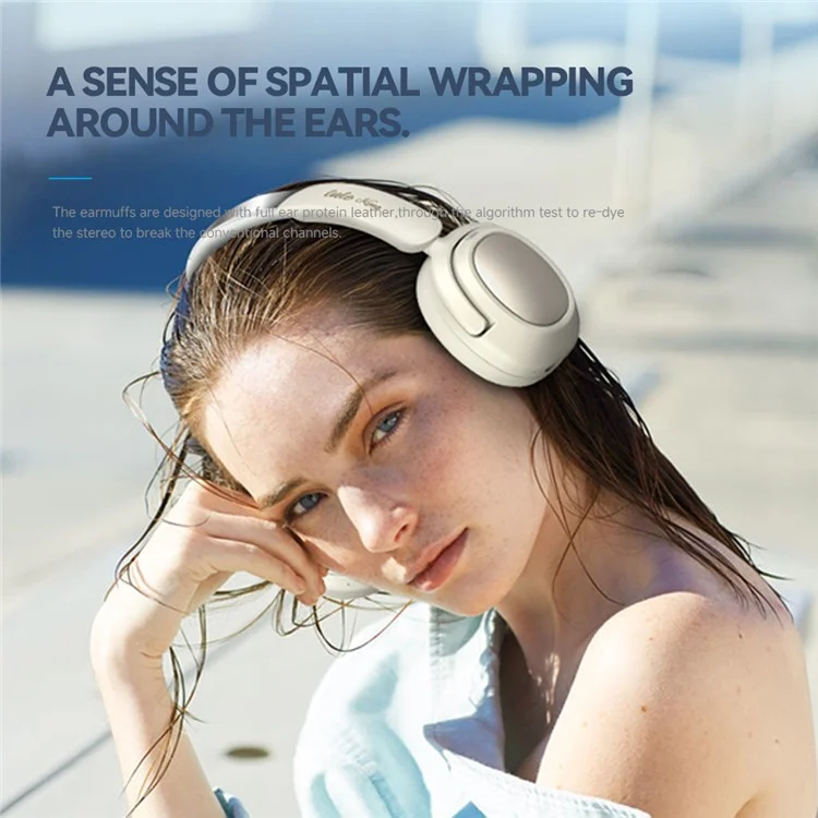 LULE King 2.4G Wireless Bluetooth-compatible Stereo Headphone Over-Ear Noise Reduction Gaming Music Headset - White