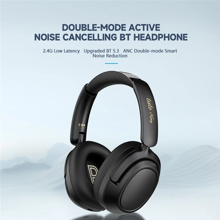 LULE King 2.4G Wireless Bluetooth-compatible Stereo Headphone Over-Ear Noise Reduction Gaming Music Headset - White