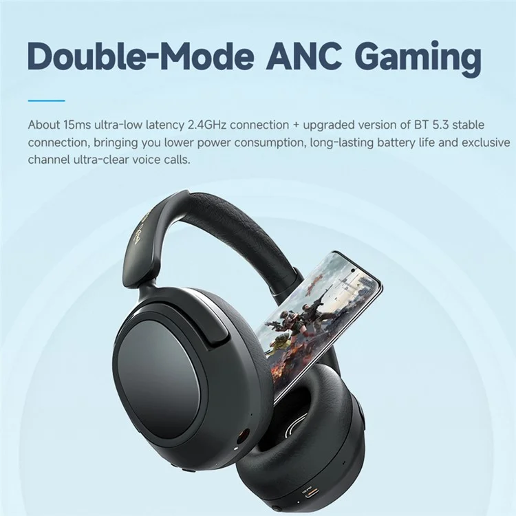 LULE King 2.4G Wireless Bluetooth-compatible Stereo Headphone Over-Ear Noise Reduction Gaming Music Headset - White