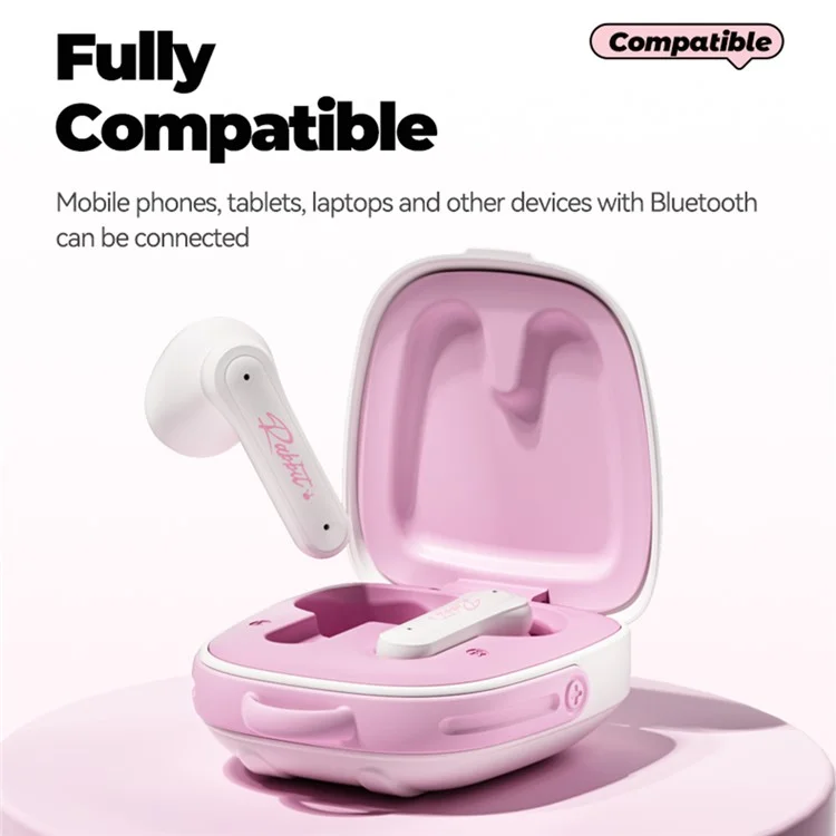 GS-T1 TWS Bluetooth-compatible 5.4 Earphones Creative Backpack Charging Box Wireless Music Headset - Pink