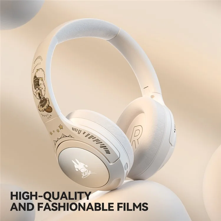 Casque sans fil EL-GT2 ANC avec suppression du bruit, Bluetooth, circum-auriculaire pour le jeu et la musique - Blanc