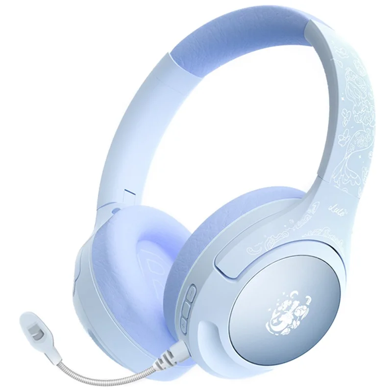 EL-GT2 ANC Noise Cancellation Bluetooth-compatible Headphone Wireless Over-Ear Gaming Music Headset - Blue
