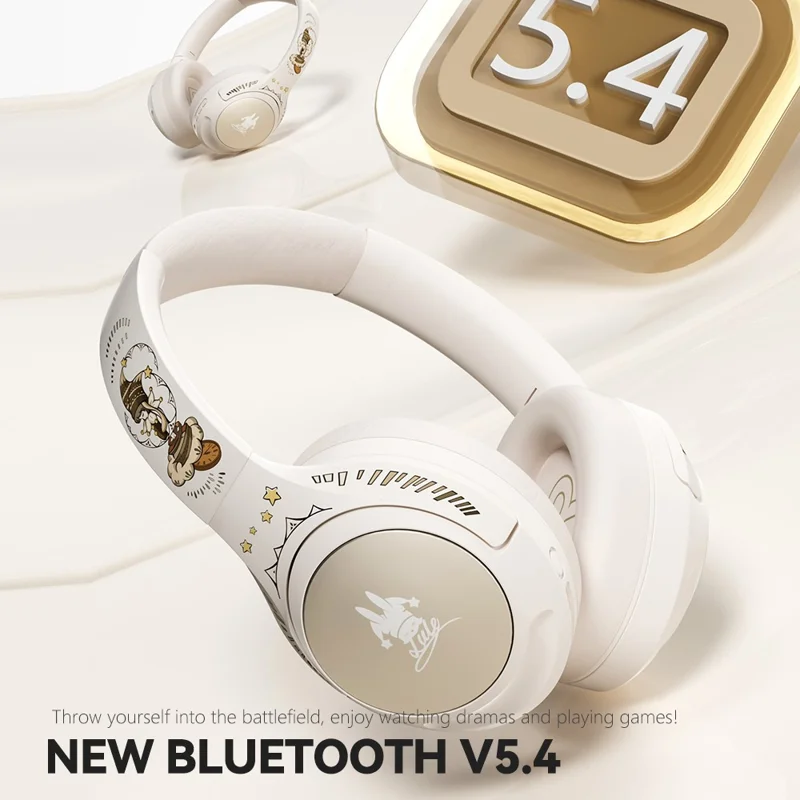 EL-GT2 ANC Noise Cancellation Bluetooth-compatible Headphone Wireless Over-Ear Gaming Music Headset - Blue