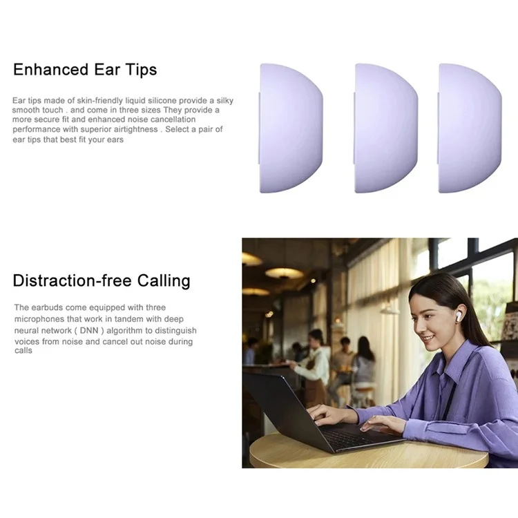 Huawei Freebuds 6i TWS Bluetooth In-ear-ohrhörer Anc Noise Cancellation Wireless Musik Headset - Lila