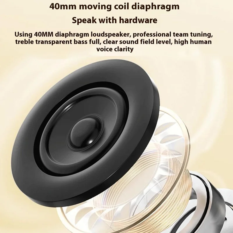 DUDAO X22Pro Bluetooth-compatible Headphones Noise Reduction Foldable HiFi Stereo Wireless Headset - Black