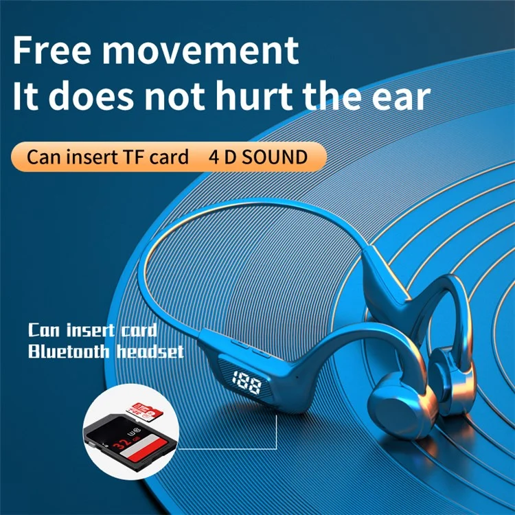 VG06 IPX5 Waterproof Outdoor Sports Earphones Bone Conduction Wireless Bluetooth-compatible Headphones