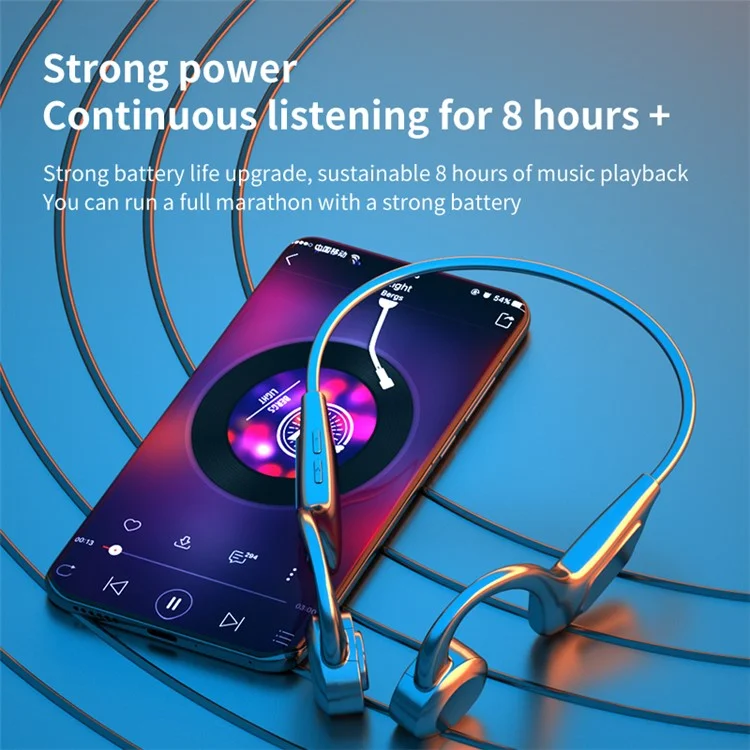 VG06 IPX5 Waterproof Outdoor Sports Earphones Bone Conduction Wireless Bluetooth-compatible Headphones