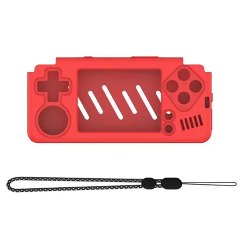 Silicone Protective Case with Wrist Strap for Miyoo A30 Handheld Console - Red