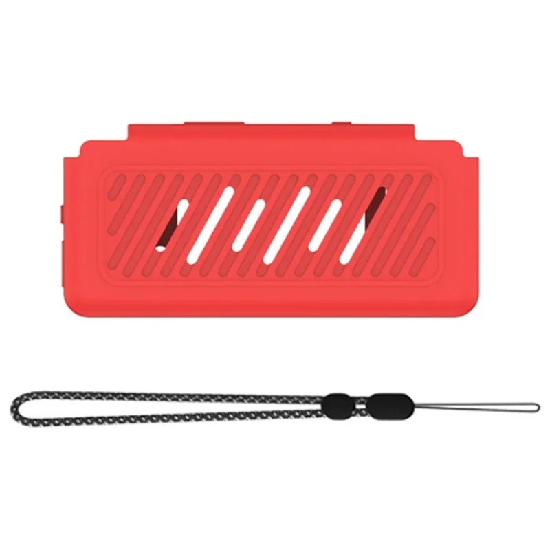 Silicone Protective Case with Wrist Strap for Miyoo A30 Handheld Console - Red