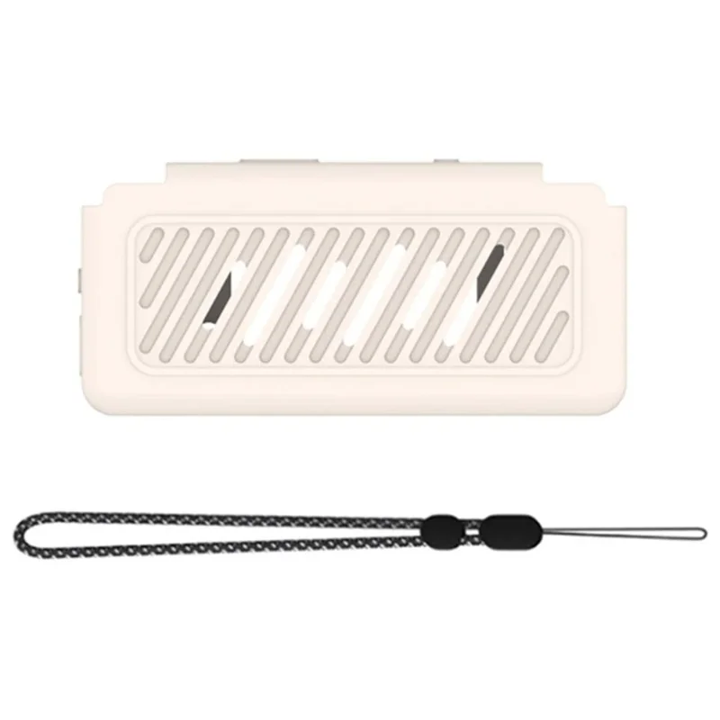 Silicone Protective Case with Wrist Strap for Miyoo A30 Handheld Console - Beige