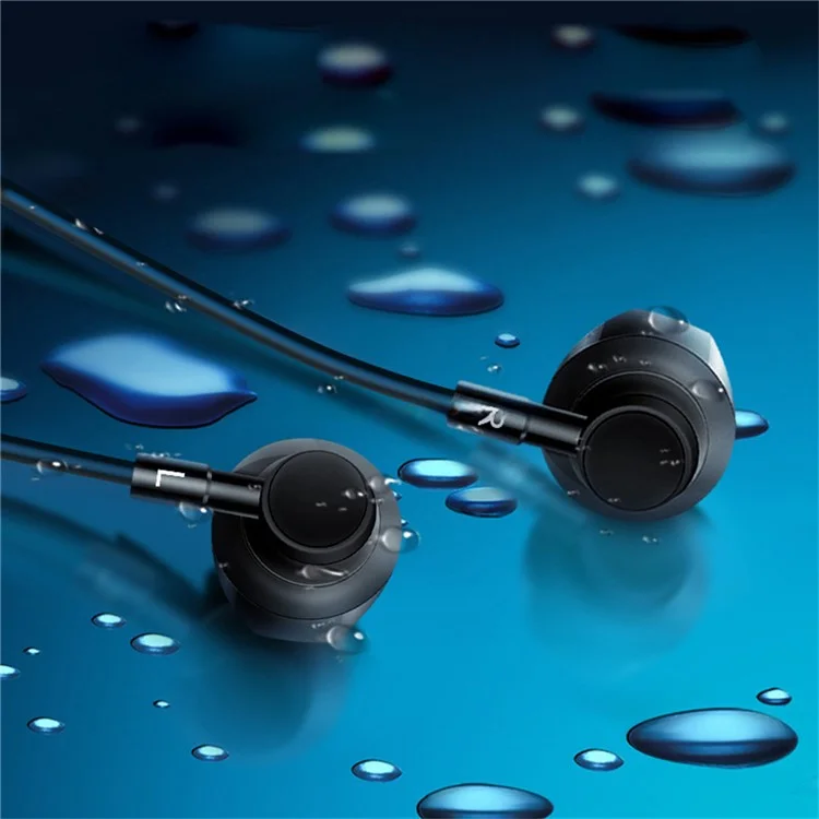 AKZ-R18 ENC Noise Canceling Bluetooth-compatible Headphones Power Display Sports Wireless Earphones - Black