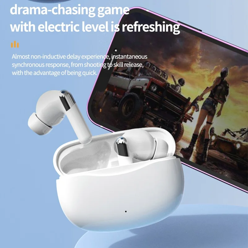 YW15 TWS Bluetooth-compatible In-Ear Earphones ANC ENC Noise Reduction Wireless Music Gaming Headset - White