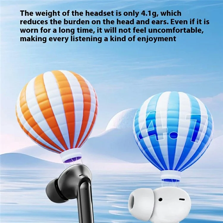 CELEBRAT WD03 TWS Earphones Bluetooth-compatible 5.3 In-Ear Noise Reduction Earbuds - Black