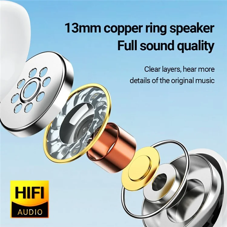 CELEBRAT W62 TWS Bluetooth-compatible Earphones Semi-in-ear Wireless Sports Music Headset - Black