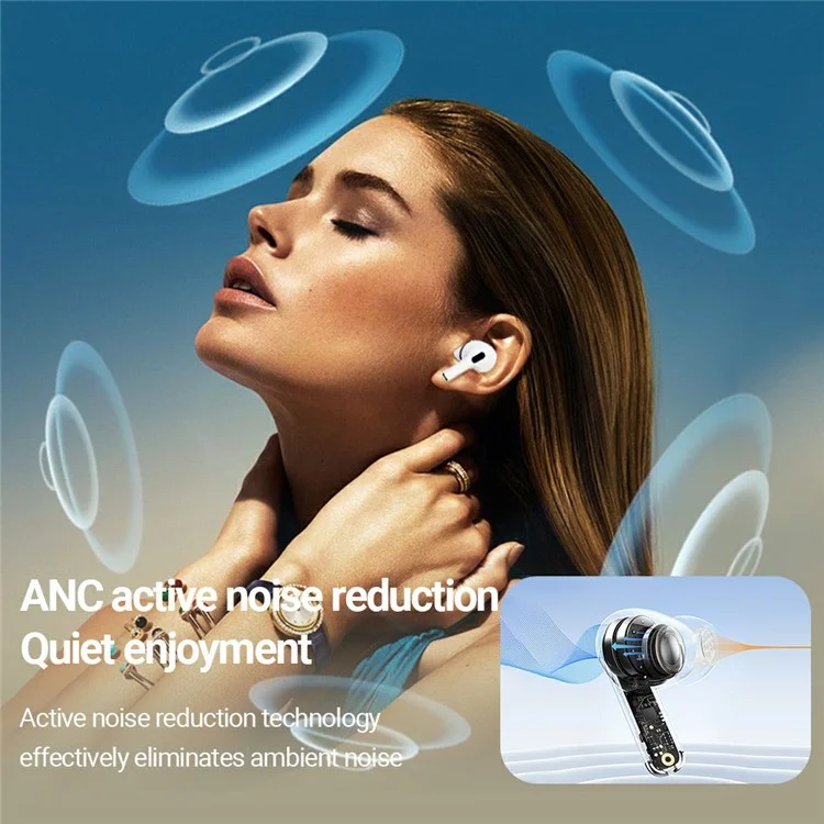 CELEBRAT W63 TWS Bluetooth-Ohrhörer mit Touchscreen-Ladeetui, ANC, kabelloser Musikwiedergabe