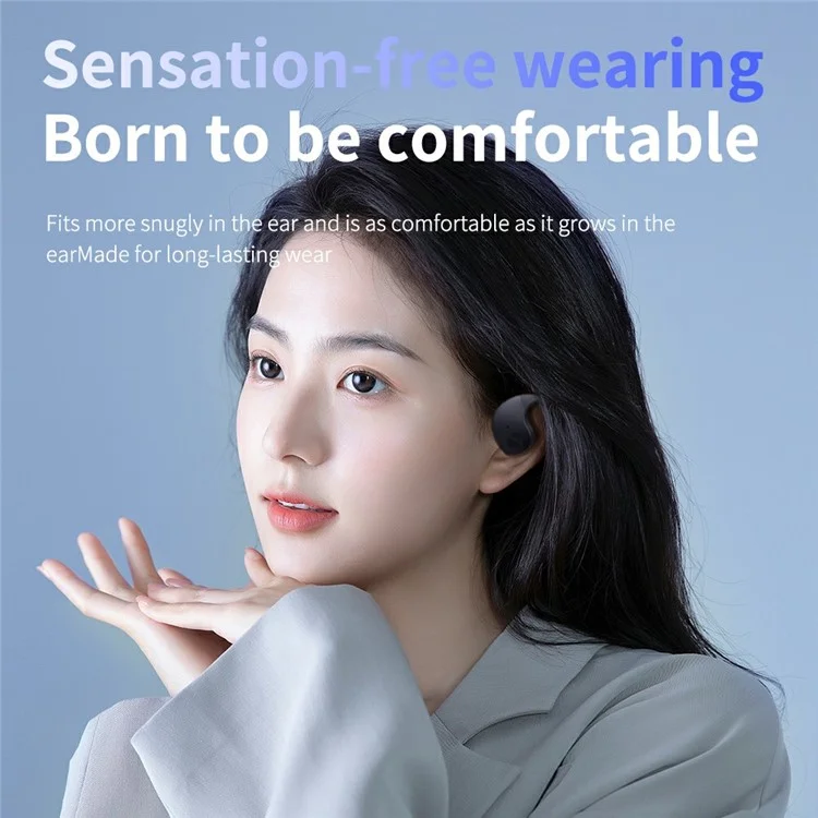 JM13 Pro 2-in-1 Portable Wireless Bluetooth-compatible Speaker Ear Hook Music Headset - Nude