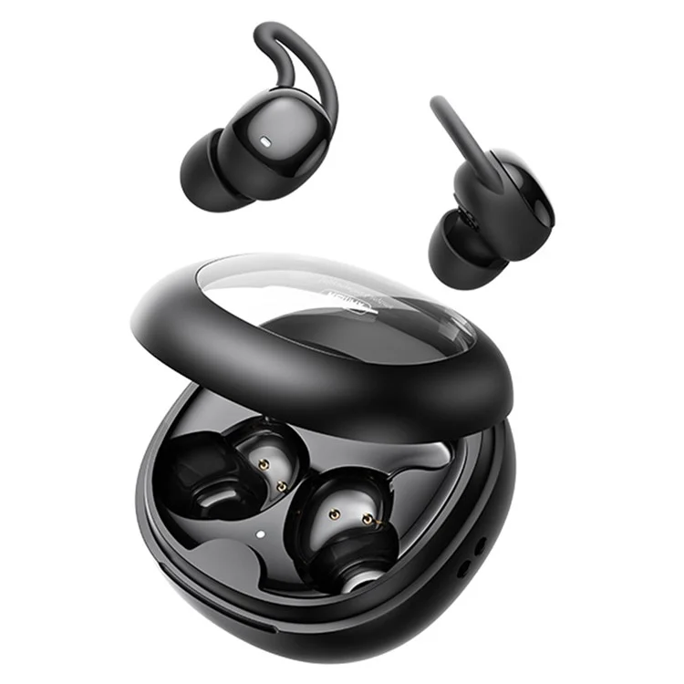 REMAX Sleepbuds Z3 Auriculares Bluetooth 5.4 de Baja Latencia con Caja de Carga Transparente - Negro