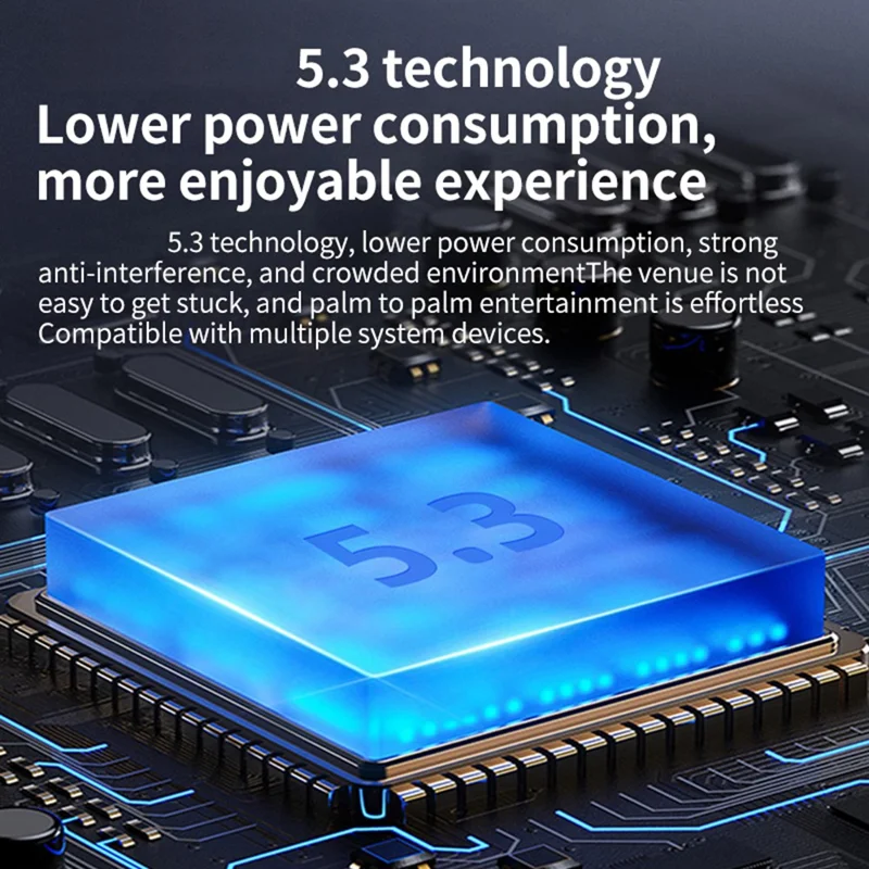 J2 Bluetooth-compatible 5.3 Wireless Earbuds Touch Control LED Display Earphone with Charging Case - White