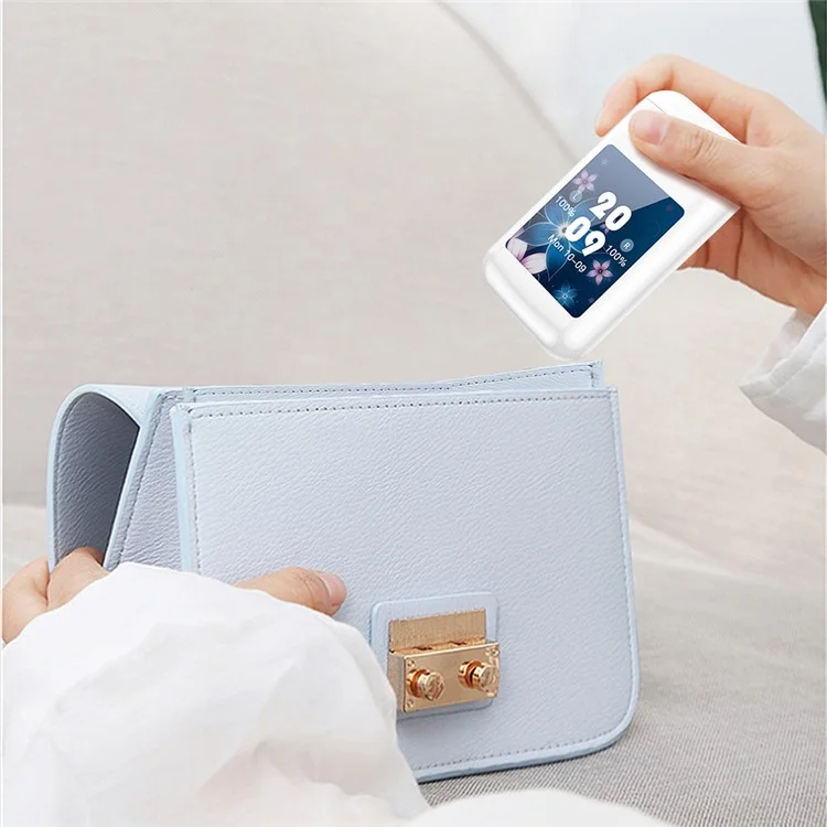 A98 2.8-inch Screen 8000mAh Power Bank Bluetooth-compatible Headset Wireless Earphones - White