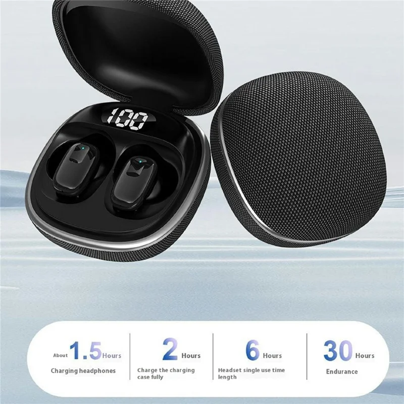 LX-5100 In-ear Bluetooth-compatible Earphones 4-Mic ENC Noise Cancellation Touch Control TWS Headphones - Blue