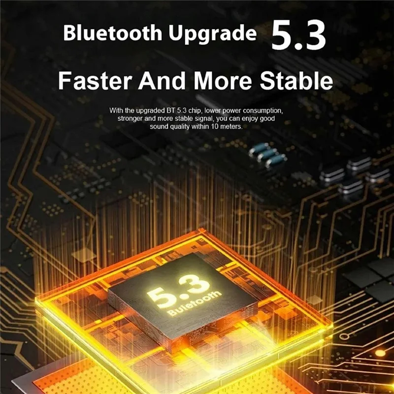 LX-5100 In-ear Bluetooth-compatible Earphones 4-Mic ENC Noise Cancellation Touch Control TWS Headphones - Blue