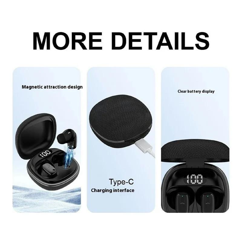 LX-5100 In-ear Bluetooth-compatible Earphones 4-Mic ENC Noise Cancellation Touch Control TWS Headphones - Blue