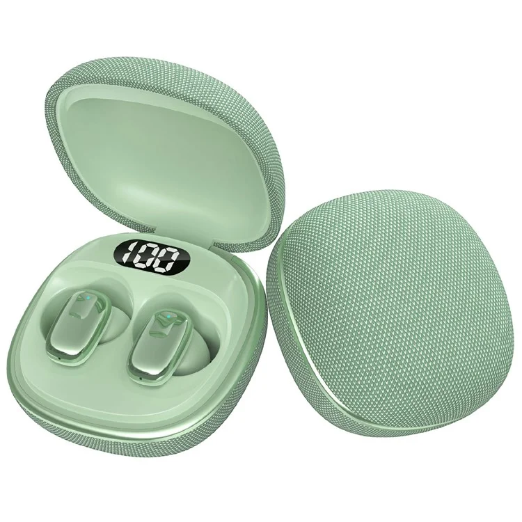 Écouteurs Bluetooth intra-auriculaires LX-5100 avec annulation du bruit à 4 microphones ENC, commandes tactiles TWS - Vert clair