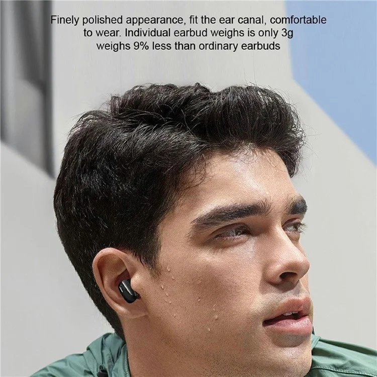 Écouteurs Bluetooth intra-auriculaires LX-5100 avec annulation du bruit à 4 microphones ENC, commandes tactiles TWS - Vert clair