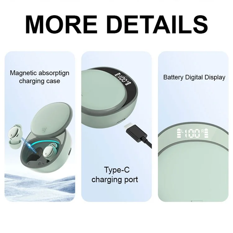 LX-410 Bluetooth-compatible 5.3 Bean Shape Earbuds Touch Control Wireless Earphones with Sleep Mode - White