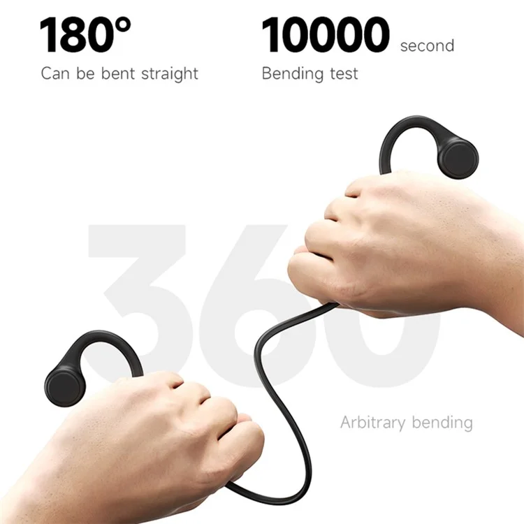 S3 Wireless Bone Conduction Headset Outdoor Running Sports Open Ear Bluetooth-compatible Earphone - Black